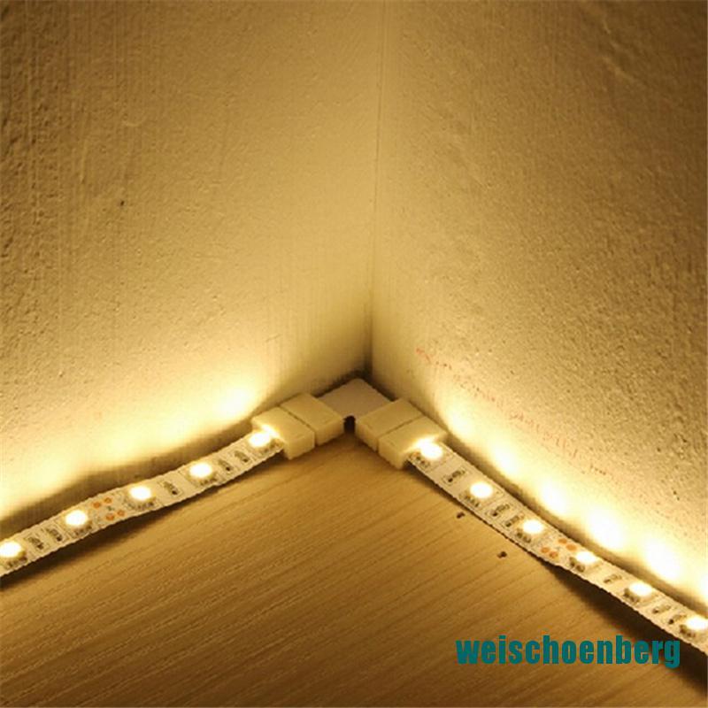 Mới 10 Đầu Nối Chữ L 4-pin 90 Độ Cho Dải Đèn Led 10mm Rgb