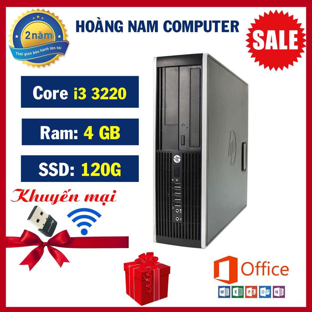 Cây Máy Tính Để Bàn HP Giá Rẻ ⚡️Freeship⚡️ PC Cũ Để Bàn - HP 6300 Pro SFF (i3 3220) - Bảo Hành 2 Năm - Tặng USB Wifi