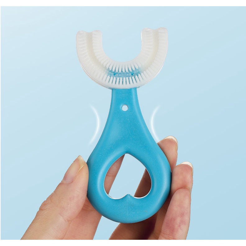 [ĐƯỢC CHỌN MÀU] Bàn Chải Đánh Răng Em Bé Chữ U Chất Liệu Silicon Siêu Mềm Giúp Bé Tập Đánh Răng Dễ Dàng