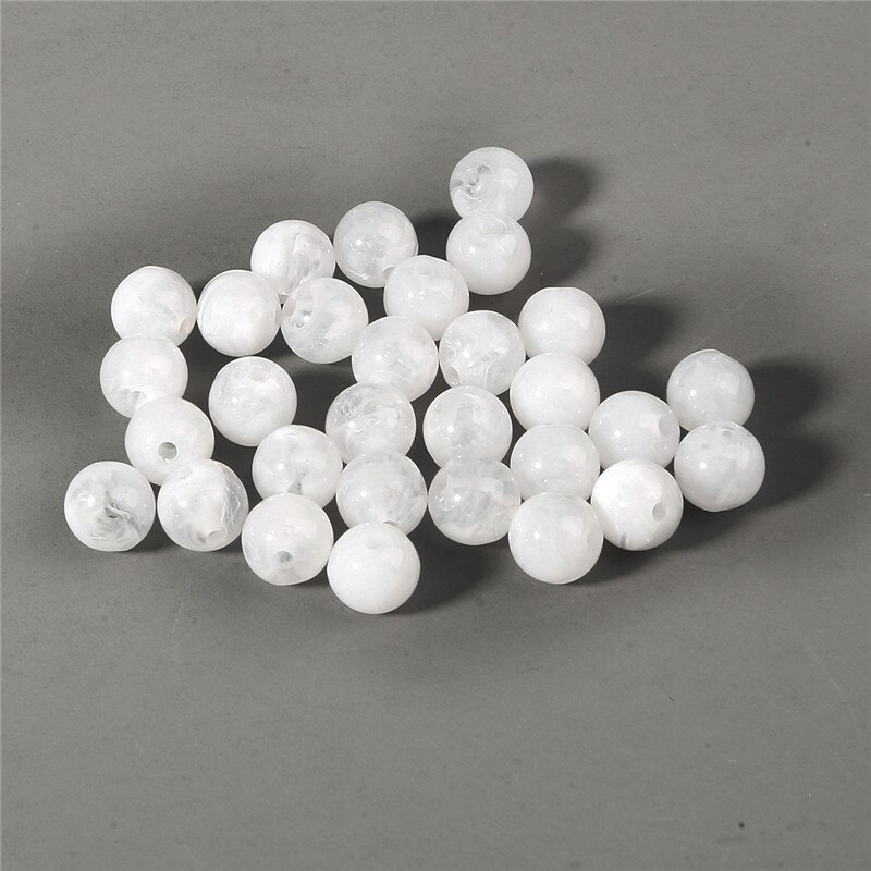 Hạt acrylic tròn 6mm 8mm 10mm 19 màu dành cho làm trang sức thời trang DIY