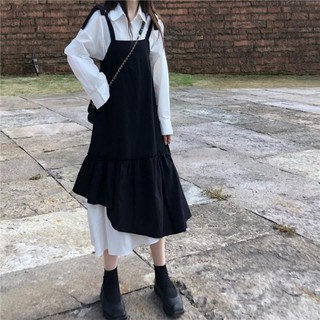 ORDER_V22 Váy Yếm Sơ Mi Ulzzang