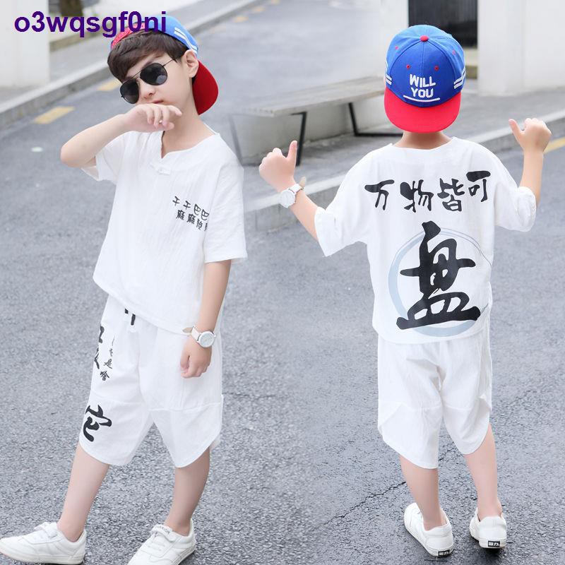 Bộ quần áo trẻ em nam áo thun ngắn tay Xiazhong Datong Boys Quần áo cho bé trai Quần áo mùa hè của nam giới Quần áo mùa
