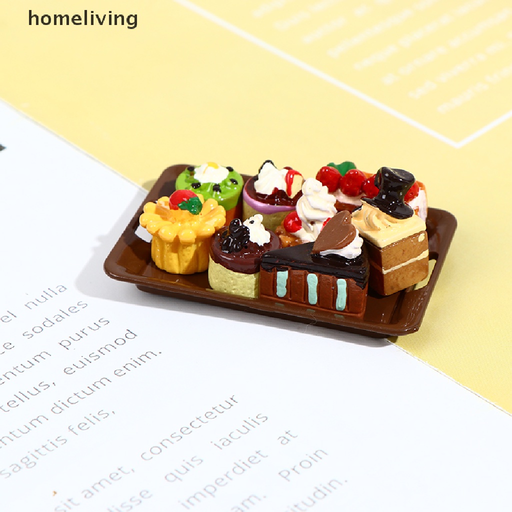 Bộ 8 Bánh Ngọt Mini Tỉ Lệ 1 / 12 Cho Nhà Búp Bê