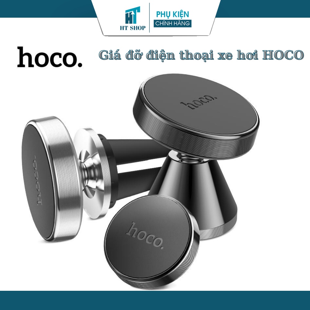 Giá đỡ điện thoại xe hơi HOCO (Hợp kim nhôm) gắn cửa gió điều hòa -  Bảo Hành 12 Tháng