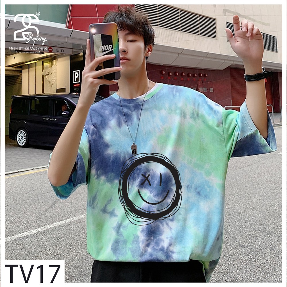 Áo Thun Tay Lỡ 2s Clothing Áo Phông Đen Unisex Nam Nữ Cotton Oversize Form Rộng Giá Rẻ In Hình Mặt Cười Drew ngầu TV17