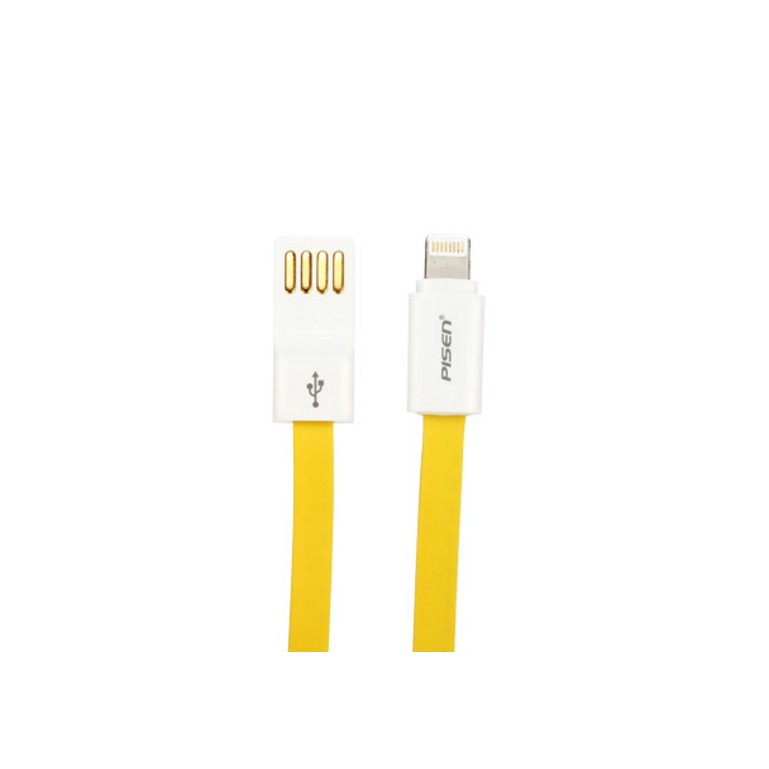 Cáp PISEN Flat Apple Lightning 800mm (Vàng)
