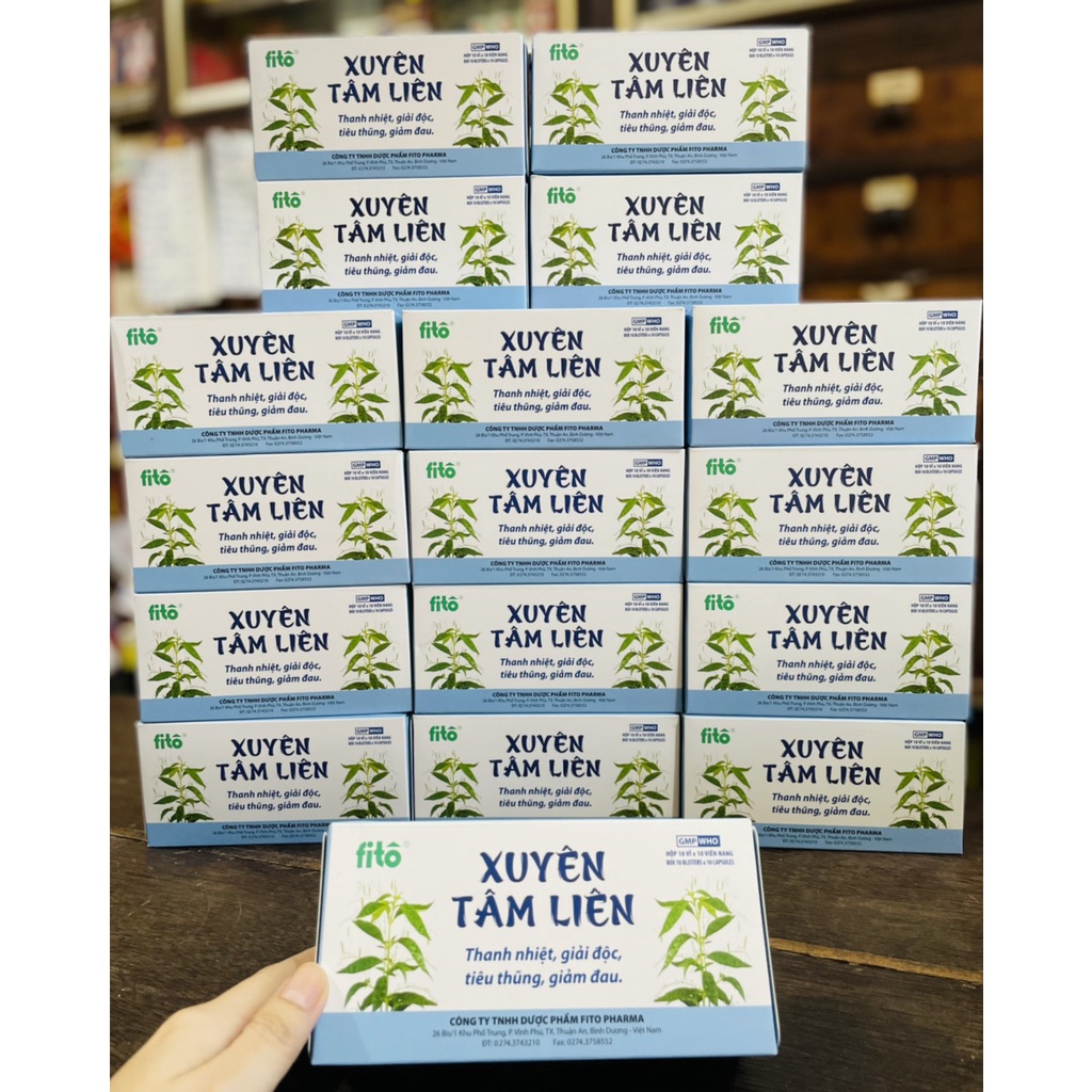 Viên uống Xuyên Tâm Liên FITO hộp 100 viên, giảm ho, đau rát họng, khan tiếng, long đờm - OriDrugs