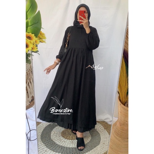 Đầm Maxi Chữ A Tay Dài / Ngắn Cỡ Lớn XL-XXXL Sabrina Irise Phong Cách Hàn Quốc Cho Nữ Dự Tiệc Giáng Sinh / Tiệc Giáng Sinh Jumbo / size XL XXL XXXL XXXL XXXL