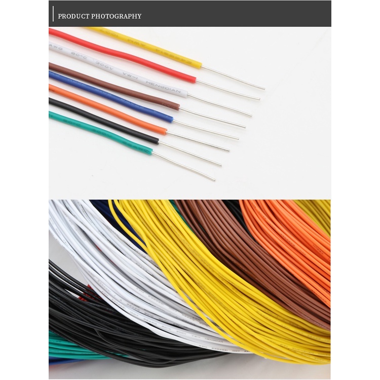 10M Dây Lõi Đồng Đơn ul1007 14awg 16awg 18awg 20Wg 22Wg 24awg 26awg Thân Thiện Với Môi Trường Tự Làm