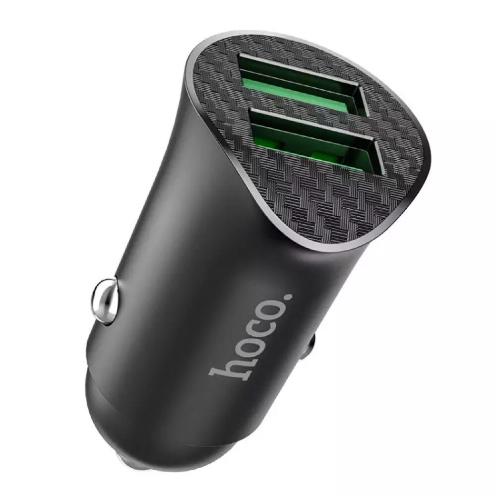 Tẩu sạc nhanh 2 cổng usb trên ô tô hoco df39 - cốc sạc trên oto xe hơi  2 cổng chống cháy nổ