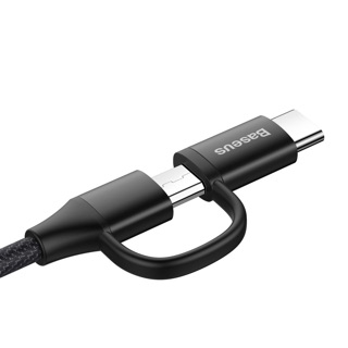 Cáp 2 trong 1 micro và type C Baseus
