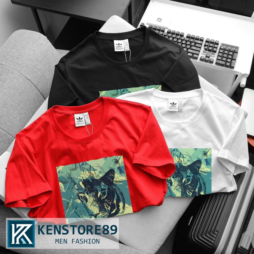 Áo thun nam cổ tròn AD CON CỌP ngắn tay cotton 100% KENSTORE89 ATK007