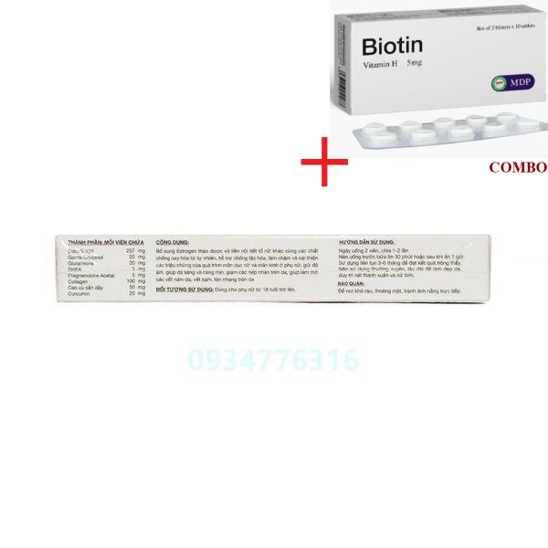 Combo Biotin 5mg+ ✅ Viên Uống Đẹp Da Kiều Xuân