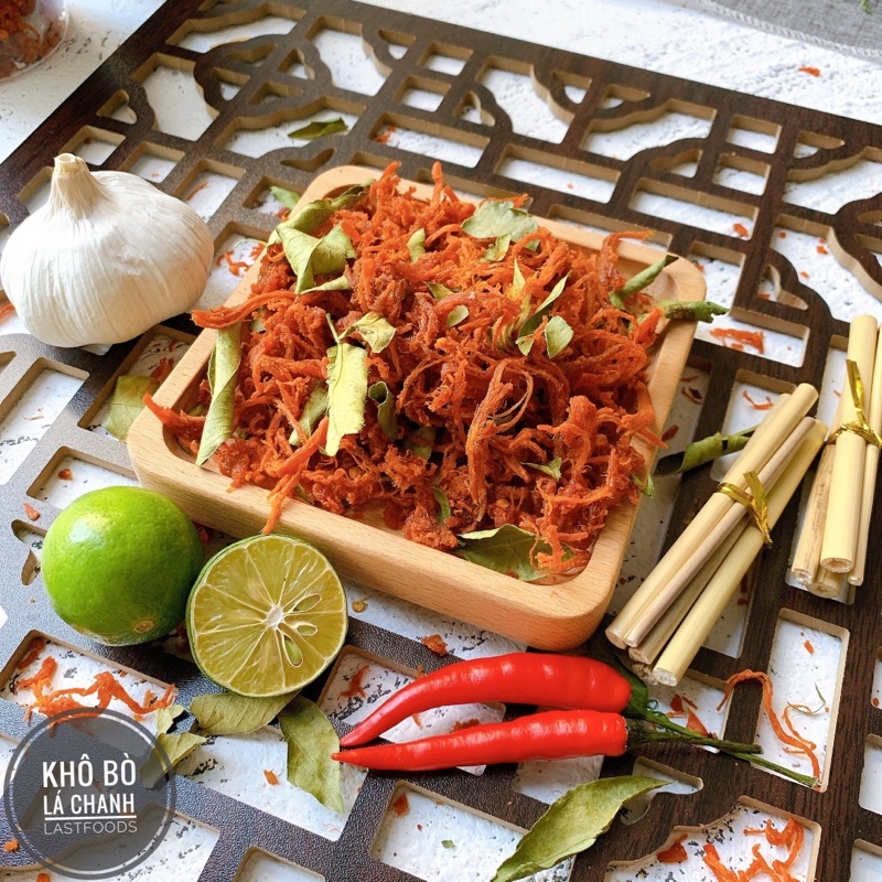 Khô bò lá chah sợi ngắn siêu ngon đậm vị, đảm bảo an toàn vệ sinh thực phẩm, đồ ăn vặt Poppy | BigBuy360 - bigbuy360.vn
