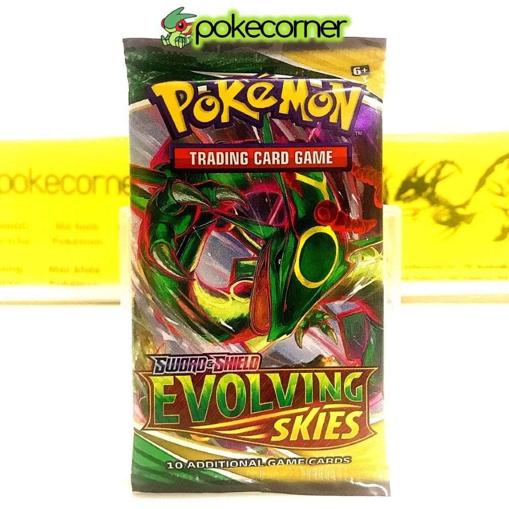 (siêu rẻ) 01 pack bài Pokemon Evolving Skies SS7 TCG Chính Hãng Mới 100% - Túi Thẻ Bài Pokemon Booster Pack - PokeCorner