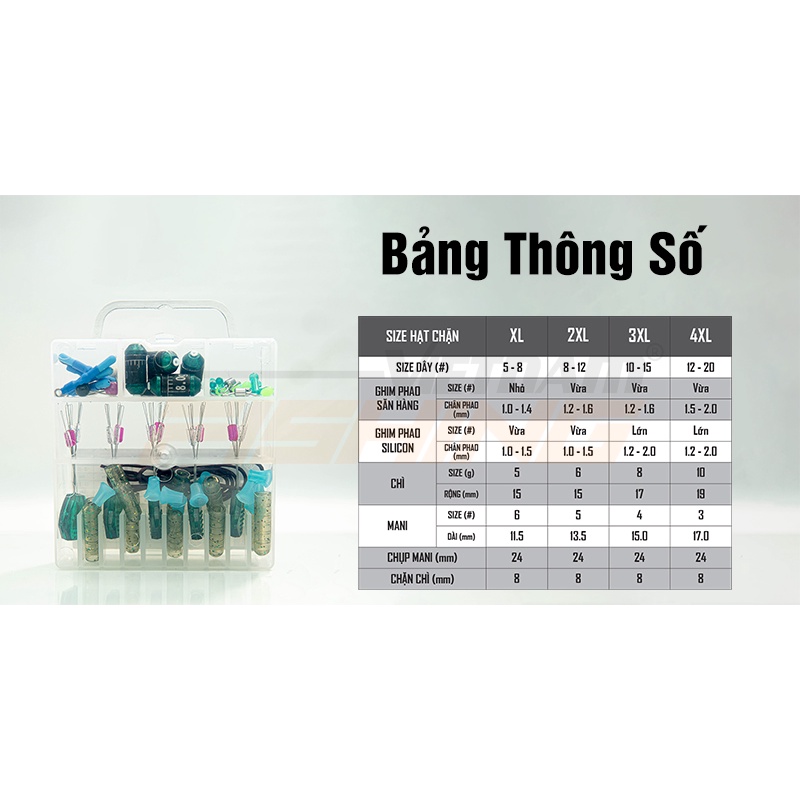 SET phụ kiện làm dây trục câu cá săn hàng RYUKI (1 hộp 05 bộ)