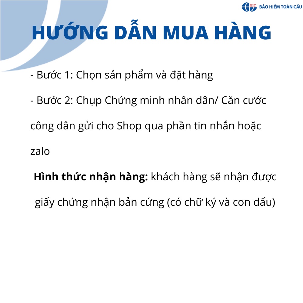 TOÀN QUỐC [Voucher giấy] Bảo Hiểm Tai Nạn An Tâm Vui Sống - GIC