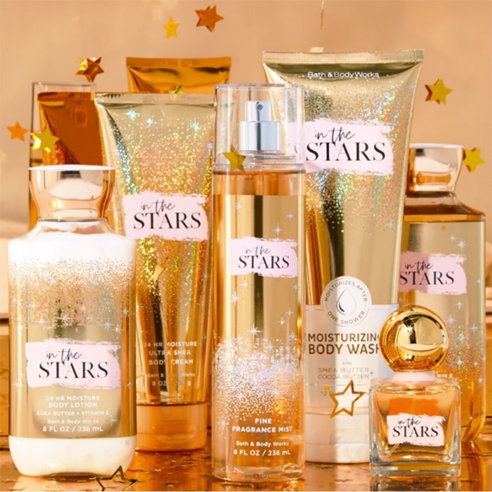 Kem Tắm Bath & Body Works In The Stars Cho Da Trắng Sáng Hương Thơm Nước Hoa Chai 296ml