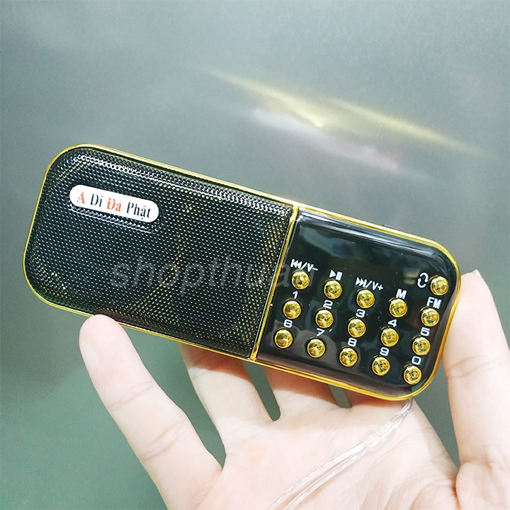 Loa A Di Đà Phật A-100 1 Pin Sạc - Nghe Thẻ Nhớ,USB, FM Radio - Có Jack Cắm Tay Nghe 3.5mm