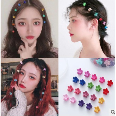 Kẹp tóc hình hoa mini phong cách Hàn Quốc đáng yêu cho bé gái