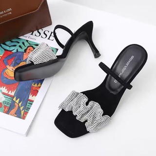 SẴN 37- Giày cao gót hở mũi