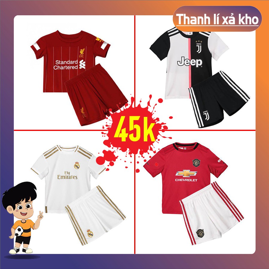 Bộ bóng đá TRẺ EM thun lạnh cao cấp - inbox lấy mẫu