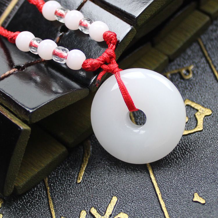 Mặt Vòng cổ Ngọc Bích Đan Móc Khóa / Hoa Sen / Phật Giáo / GuanYin / Pixiu