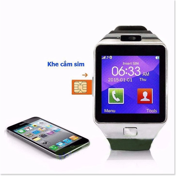 Bộ đồng hồ thông minh Smart Watch Uwatch DZ09