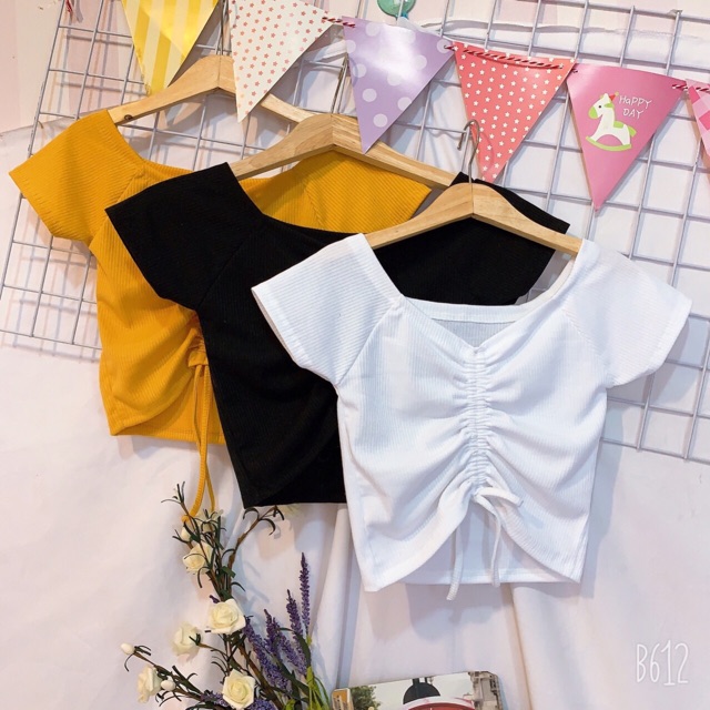 [ Mã WASTAPR giảm 10K đơn 50K] ÁO TRỄ VAI GÂN DÂY RÚT | BigBuy360 - bigbuy360.vn