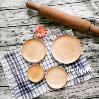 Đĩa gỗ sồi tròn nhà bếp dày dặn từ 10.5cm đến 18 cm