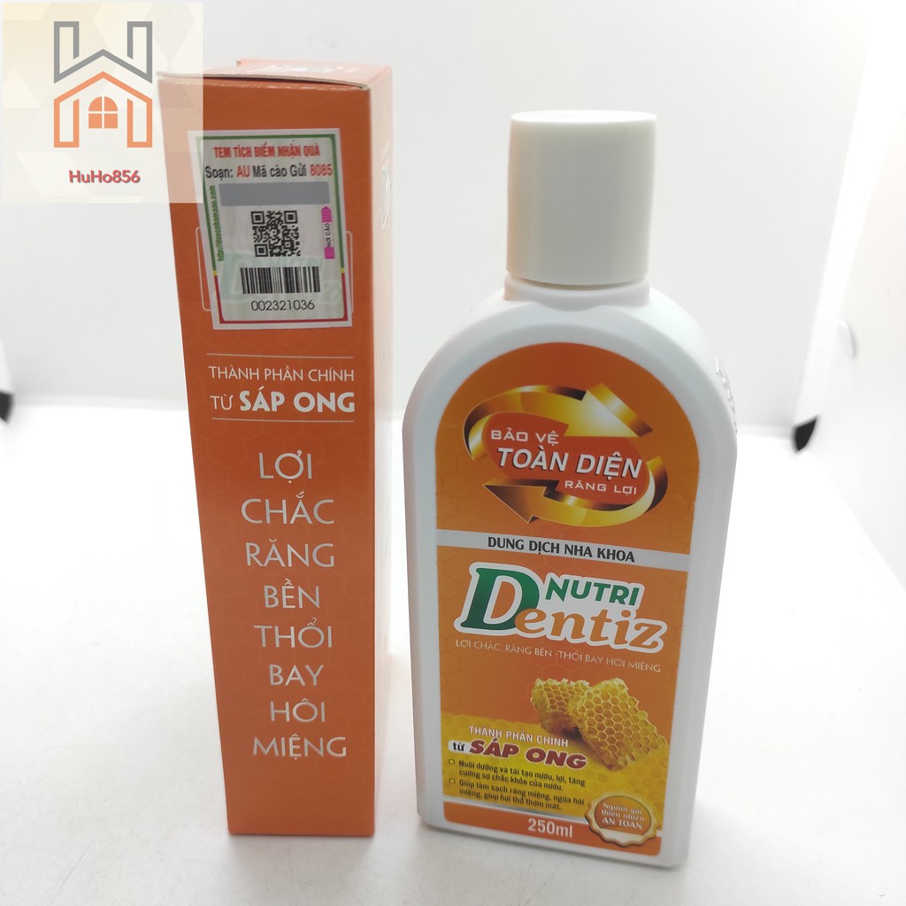 Nước Súc Miệng Nutri Dentiz - Răng Bền, Lợi Chắc, Thổi Bay Hôi Miệng - 250ml