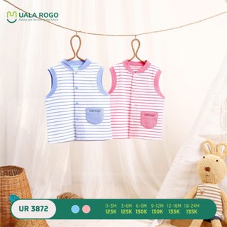 Áo Gile Kẻ Nỉ Cotton 1 Lớp Uala 3872 • 0-3M, 3-6M 9-12M • Choding Home