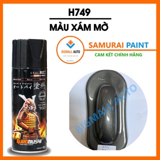 Sơn Samurai màu xám mờ H749 - chai sơn xịt chuyên dụng dành cho sơn xe máy ô tô, đồ dùng, dụng cụ