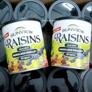 Nho Khô Mỹ SUNVIEW RAISINS Hũ 425g Loại Hỗn Hợp