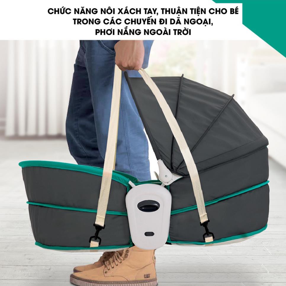 Nôi rung bập bênh cho bé đa năng 5 in 1 Mastela MSTL-6033-37 kết hợp giỏ xách, ghế rung bập bênh (có màn chống muỗi)