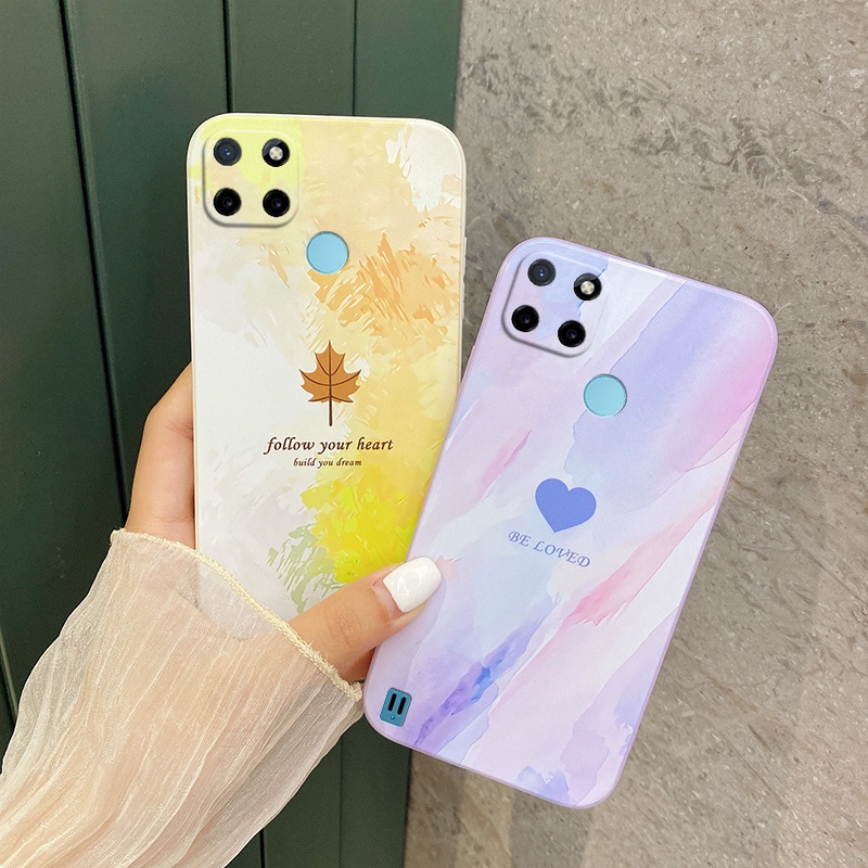 Ốp lưng Realme C21Y ốp lưng Realme C25Y Ốp Lưng Điện Thoại Silicon Mềm Chống Rơi Hình Tranh Sơn Dầu Đơn Giản Cho Realme C21Y Realme C25Y