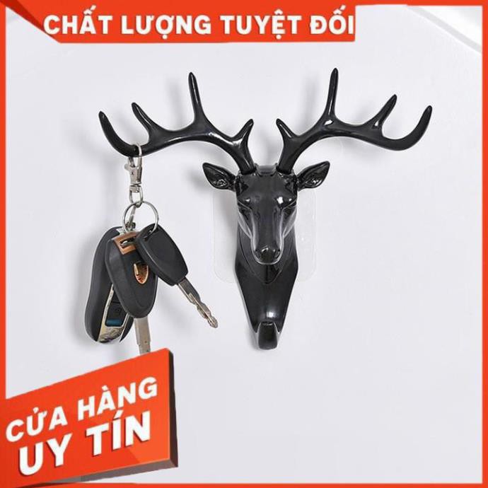 [Hàng loại 1] Móc dán tường hình chịu lực, móc dính tường treo chìa khóa, đồ đạc hình đầu hươu