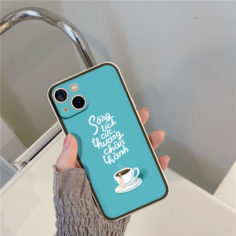 Ốp lưng iPhone viền tách café cho ip 7 Plus/8Plus/XR/XS Max/11/X