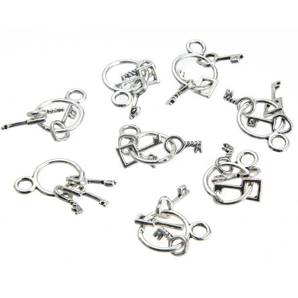 Set 8 Mặt Dây Chuyền Bạc Hình Bù Nhìn