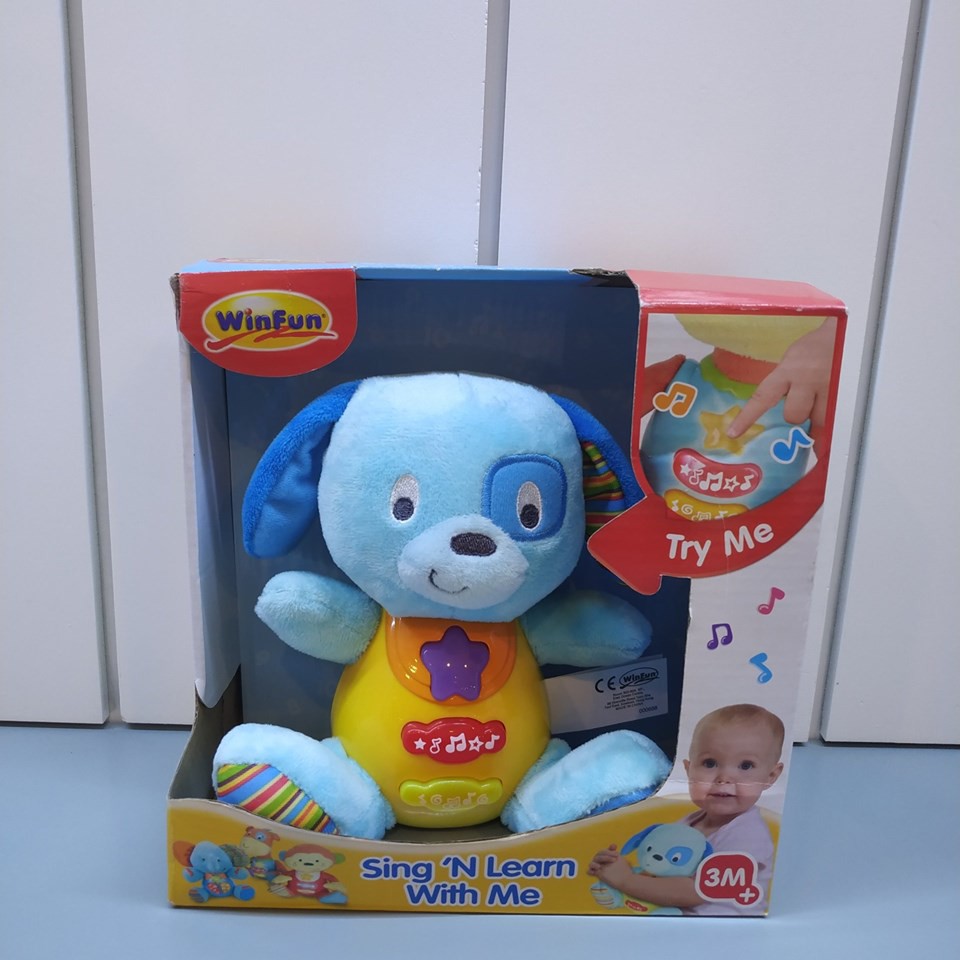 Cún con xinh xắn đáng yêu có đèn nhạc 000686 hiệu Winfun chính hãng