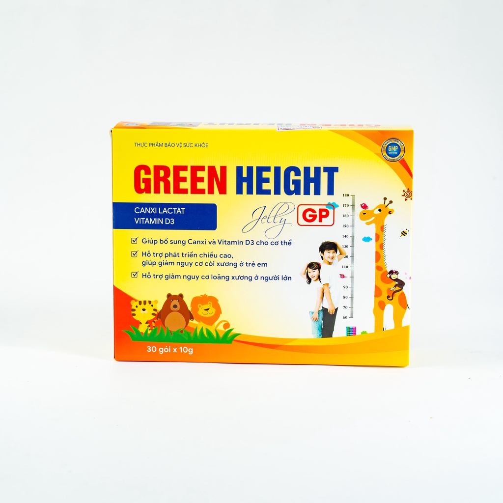 Thạch hỗ trợ tăng chiều cao Green Height Hộp 30 gói x 10g