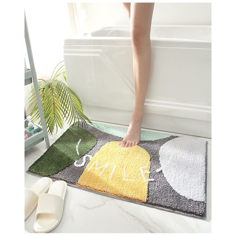 Thảm Chùi Chân Chống Trượt Thấm Hút Tốt Thiết Kế Đơn Giản Hiện Đại