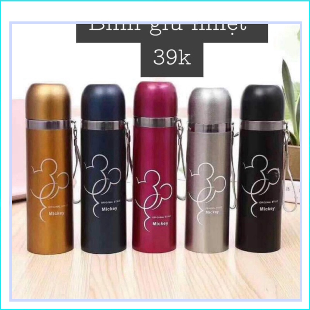 Bình giữ nhiệt 500ml hình in 1 màu Model22001 ly cốc cách nhiệt