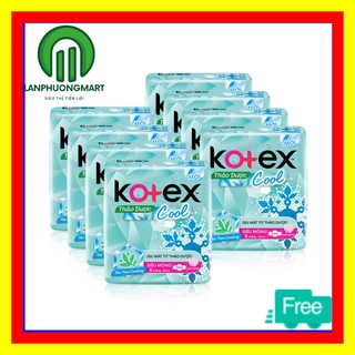 Băng vệ sinh Kotex Cool Thảo dược siêu mỏng 23cm 8 miếng không cánh dịu mát siêu mềm