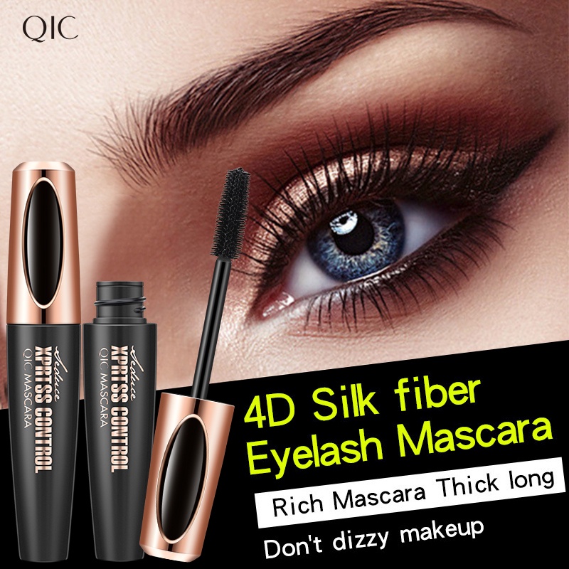 [Hàng mới về] Mascara uốn dài làm dày lông mi QIC trang điểm màu đen 3D không thấm nước