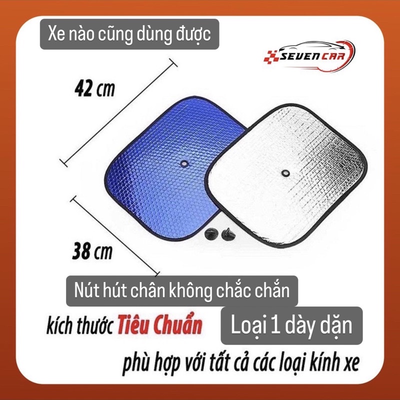 Tấm chắn nắng kính ô tô, tấm che nắng xe hơi, tráng bạc 2 lớp, loại dầy, chống nóng - SEVEN.CAR