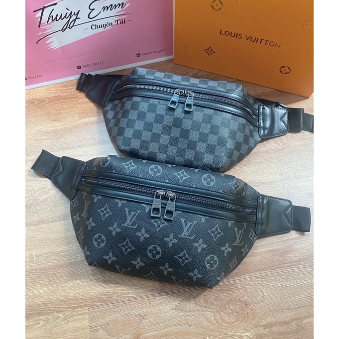 (Ảnh thật) Túi bao tử nam Lv bumbag đeo ngực bụng Da mềm hàng Đẹp giá rẻ