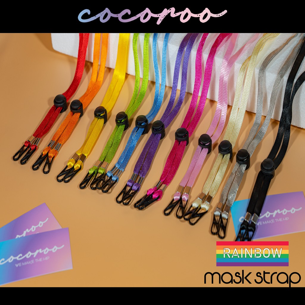 [COCOROO] Dây đeo khẩu trang RAINBOW / colorful maskstrap / Mask strap có thể điều chỉnh độ dài / 5 ~ 7mm