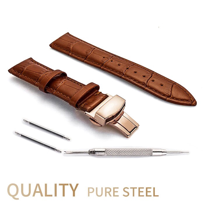 Smart Watch Band Watchband 18mm 20mm 22mm 24mm Soft Calf Genuine Leather Watch Strap
