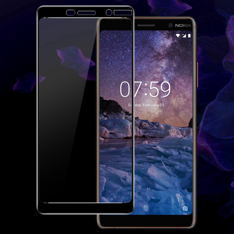 Bộ Kính Cường Lực Bảo Vệ Màn Hình Toàn Diện Cho Nokia 7 Plus